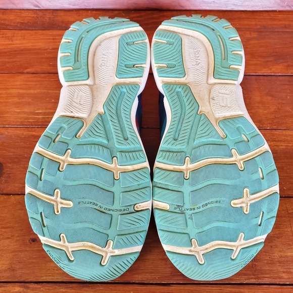 Brooks Ghost 15 Shoes Women 9.5 Purple Pink Camo Running Sneakers - Picture 6 of 7